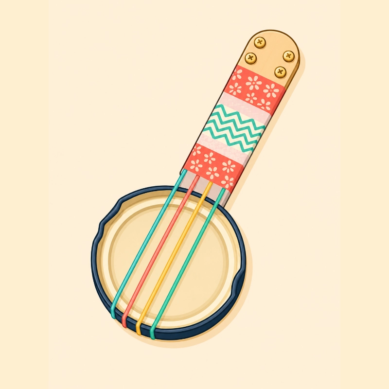 Mini-Banjo aus Schraubdeckel
